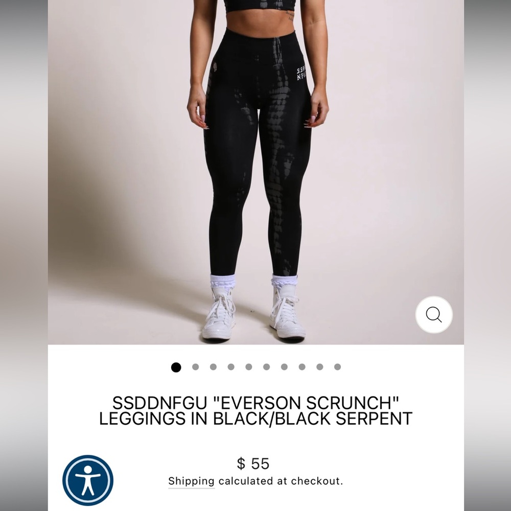 Darc sport serpent leggings and matching racerback top. Black/gray.